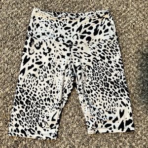leopard biker shorts